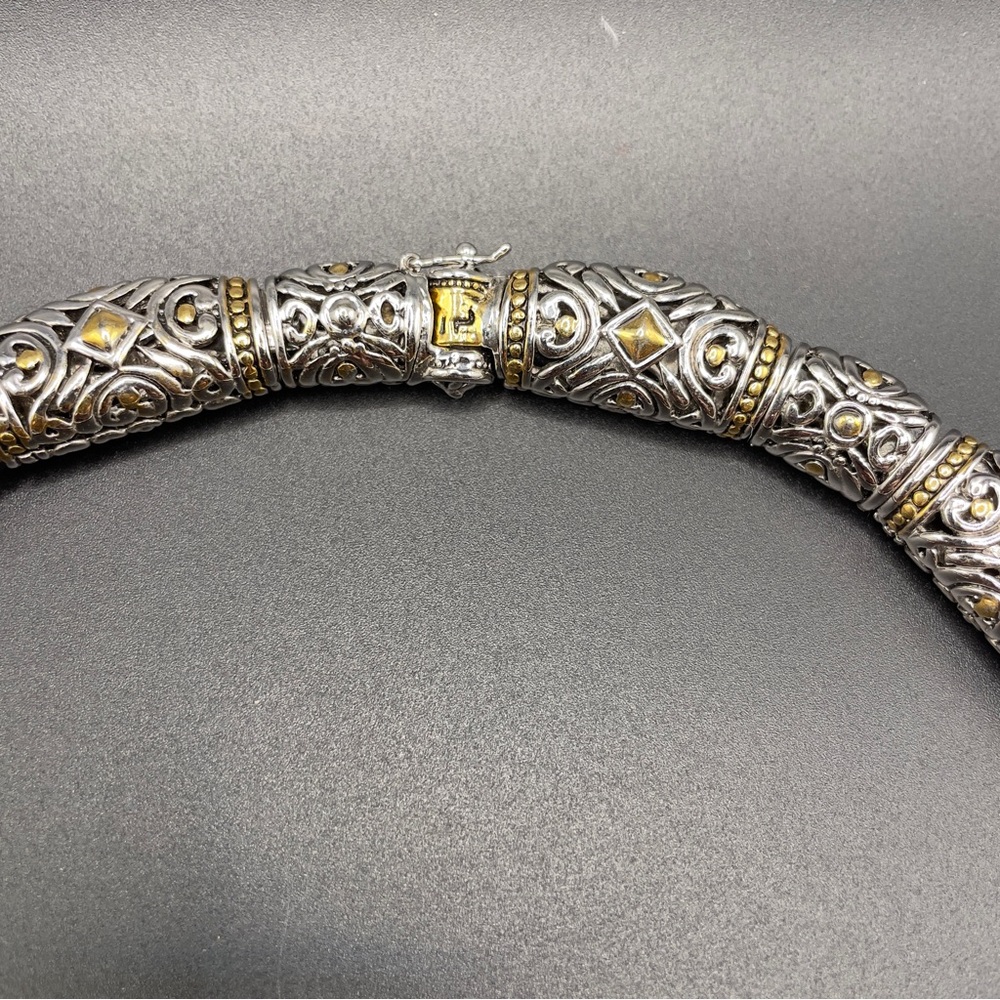 Lia Sophia’s Kiam Silver & Gold Beaded Necklace with Multicolor Gems 🌟💎 - Picture 4 of 6